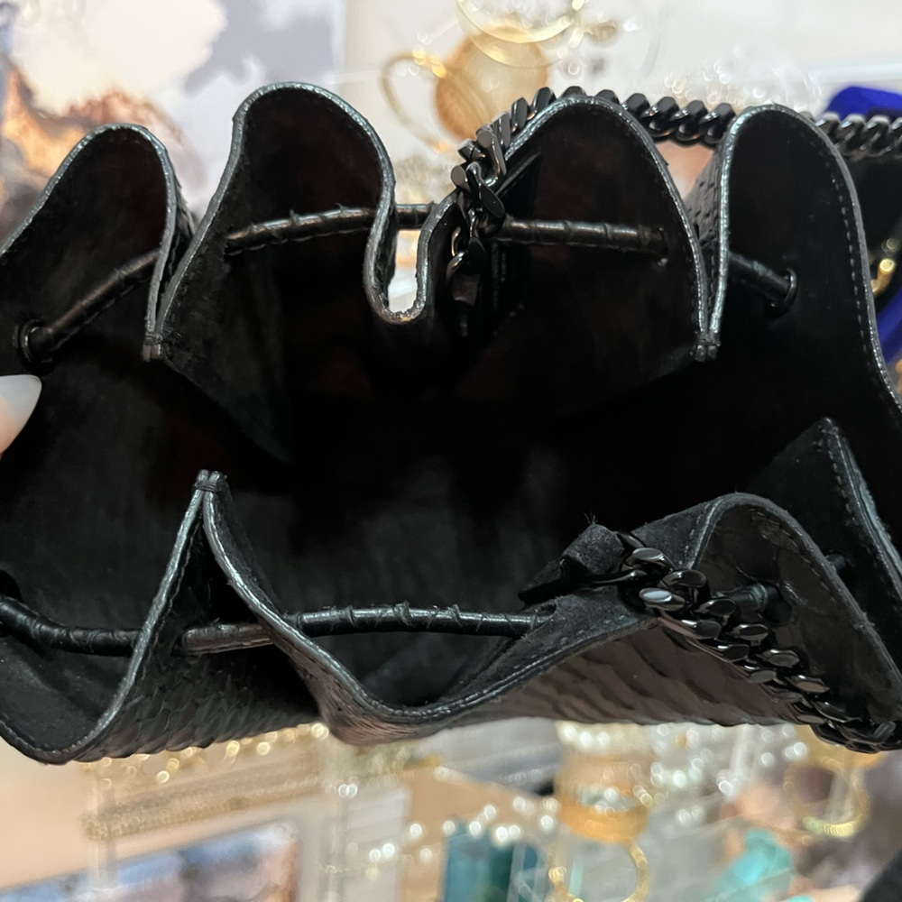 Saint Laurent Calfskin Python Embossed Mini Bucket Bag - Picture 10 of 10